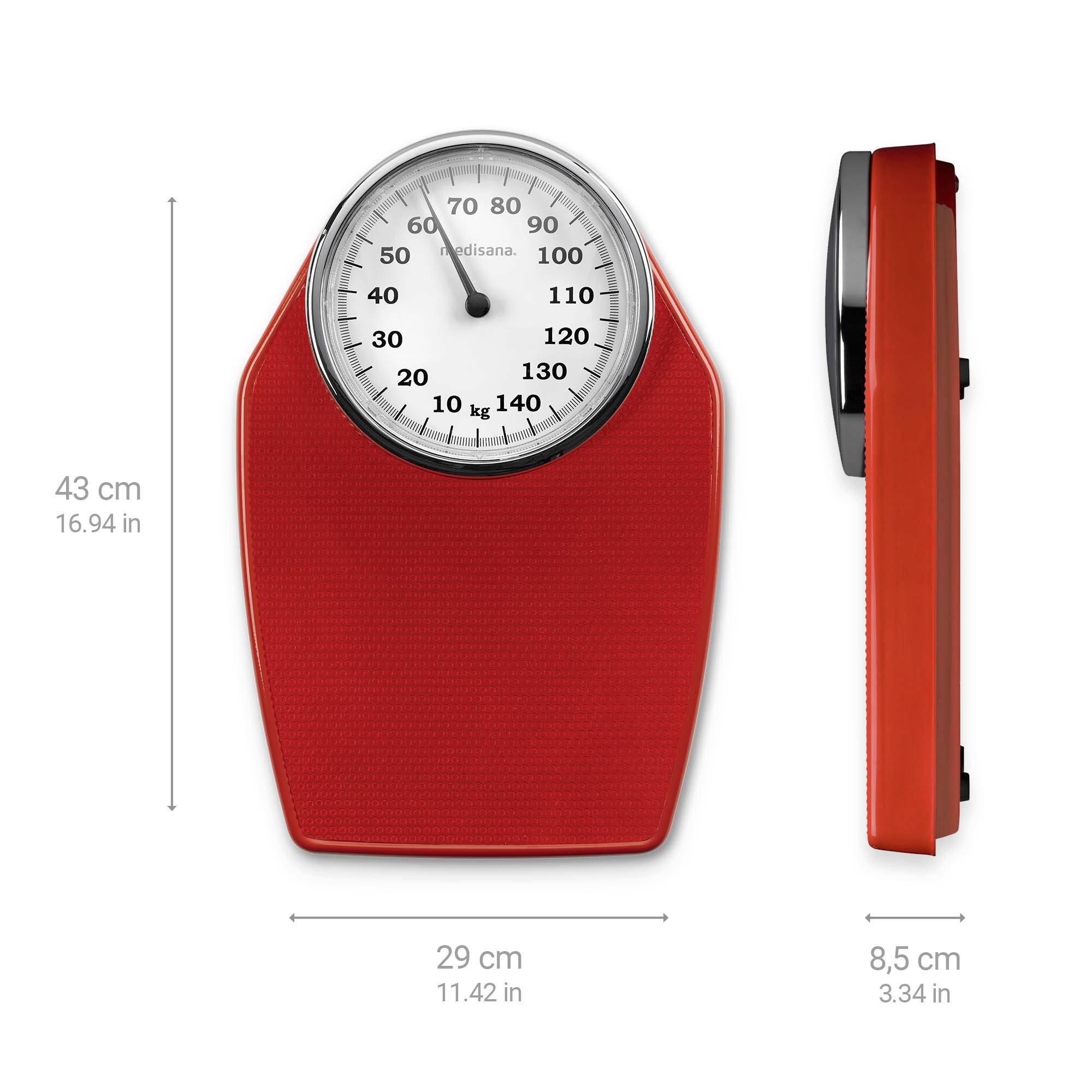 Medisana PS 100 red Analog bathroom scales Weight range=150 kg Dark red-7