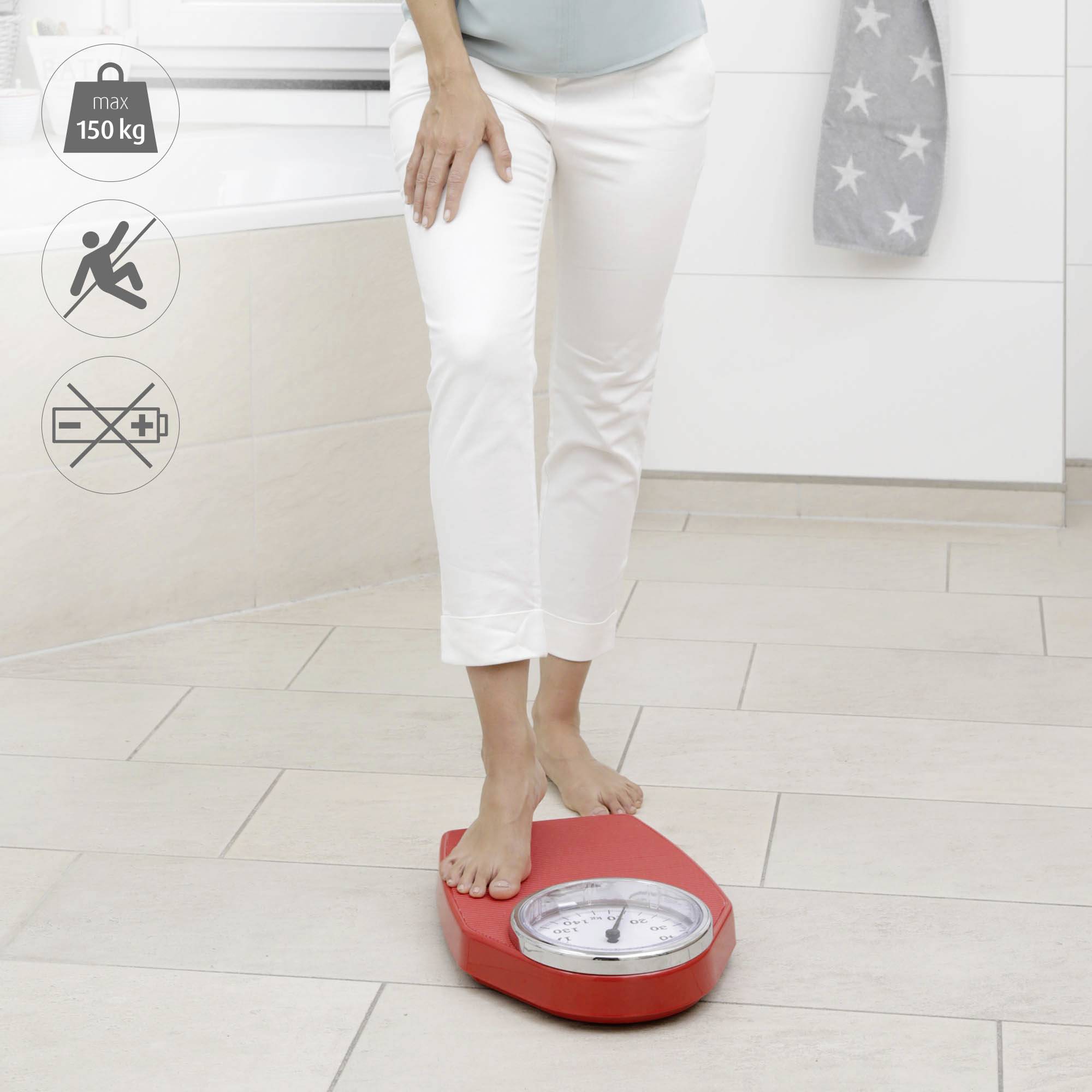 Medisana PS 100 red Analog bathroom scales Weight range=150 kg Dark red-5