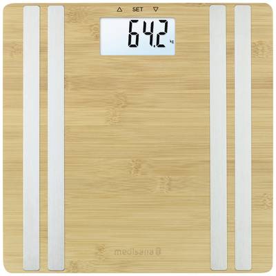 Medisana BS 550 Connect Digital bathroom scales Weight range=180 kg Bamboo Incl. Bluetooth-0