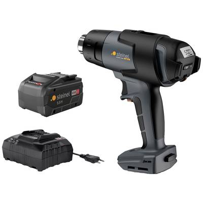 Hot air blower with digital display, lithium-ion battery and charger. Suitable for versatile applications with high precision.