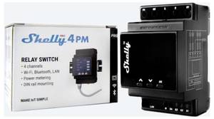 Shelly Shelly Pro 4PM Shelly DIN  rail mount relay  Bluetooth, Wi-Fi