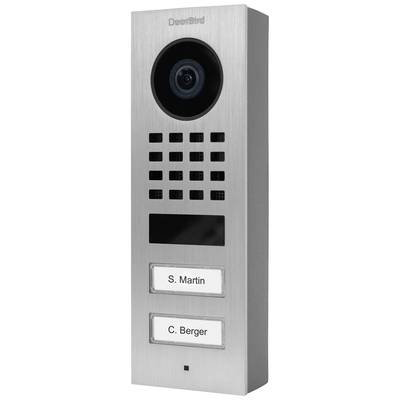   DoorBird  D1102V Aufputz    IP video door intercom  Wi-Fi, LAN  Outdoor panel    V2A stainless steel (brushed)