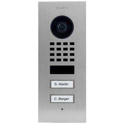   DoorBird  D1102V Unterputz    IP video door intercom  Wi-Fi, LAN  Outdoor panel    V2A stainless steel (brushed)