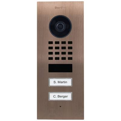   DoorBird  D1102V Unterputz    IP video door intercom  Wi-Fi, LAN  Outdoor panel    V2A stainless steel (brushed), Bron