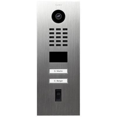 Door entry system with camera and two name plates reading 'S. Martin' and 'C. Berger'.