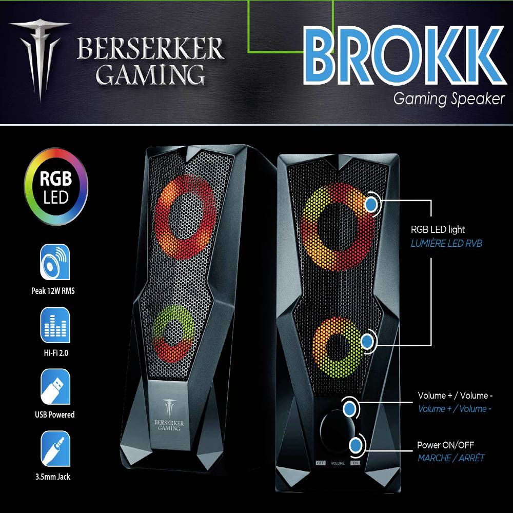 Berserker Gaming Brokk 2.0 PC speaker Corded 6 W Black-5