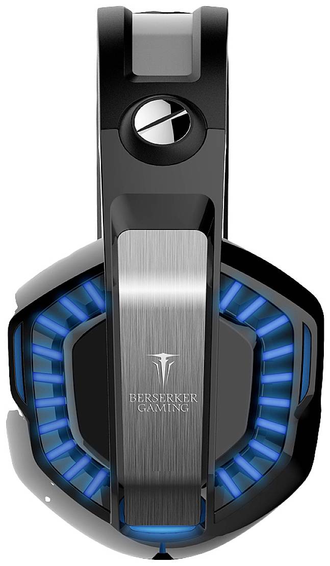 Berserker Gaming FREYR Over-ear headset Corded (1075100) 7.1 Surround Black Microphone noise cancelling Volume control, -3