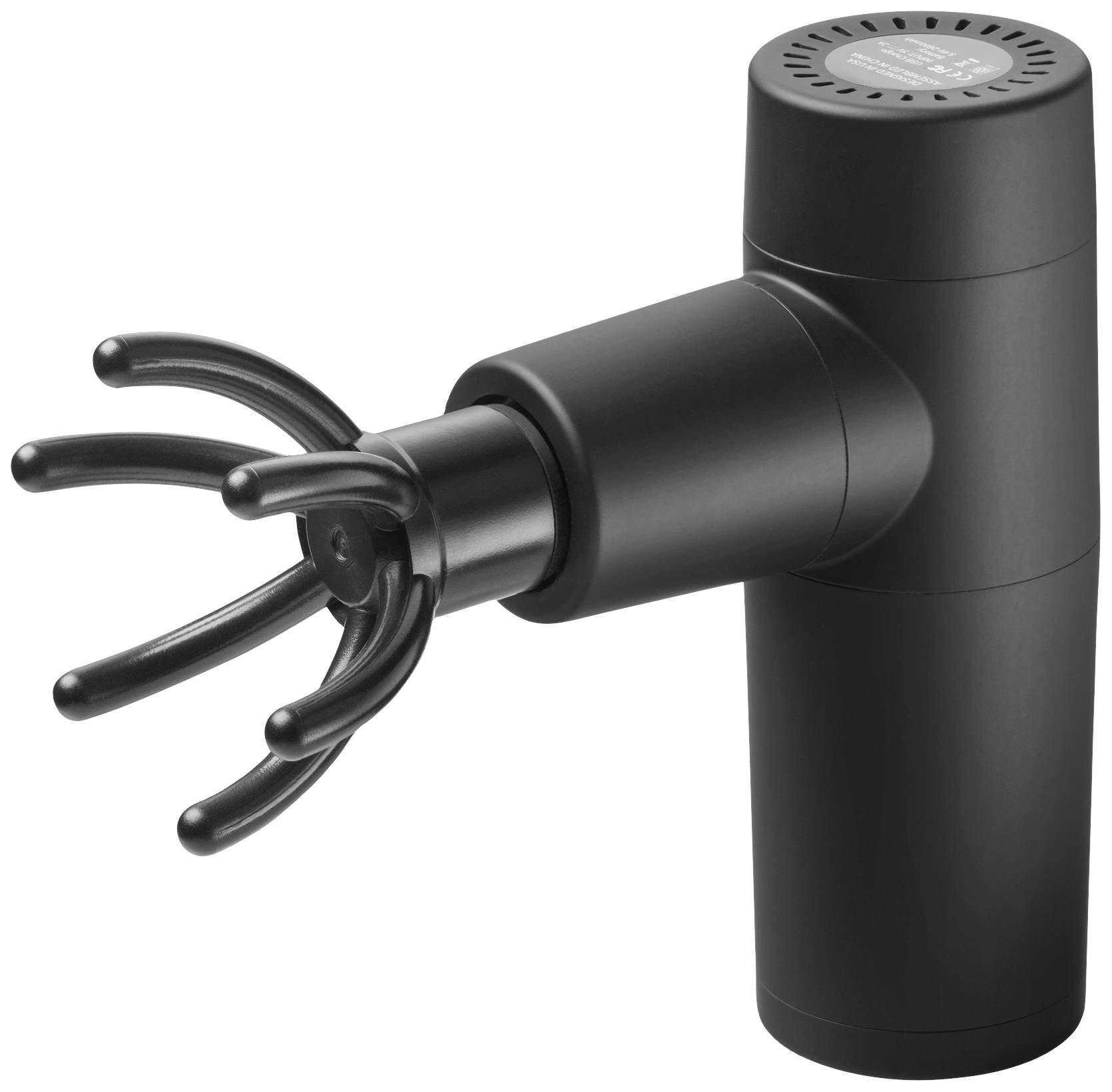 Black manual can opener machine with an ergonomic handle and rotating cutting blades for effortless opening of tinned food.