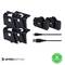 Battery Pack Set for Xbox Controller with two rechargeable batteries, four covers and a USB charging cable.