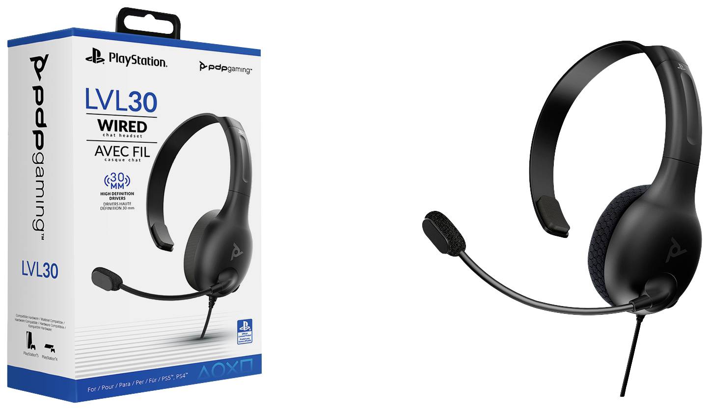 PDP 051-107-EU Gaming On-ear headset Corded (1075100) Black Microphone noise cancelling, Noise cancelling Microphone mut-7