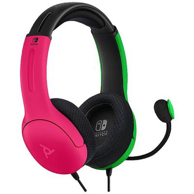 PDP 500-162-PKGR-EU Gaming  Over-ear headset Corded (1075100)  Pink, Green Microphone noise cancelling 