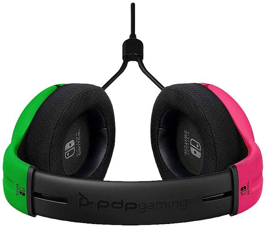 PDP 500-162-PKGR-EU Over-ear headset Corded (1075100) Stereo Pink, Green Microphone noise cancelling Microphone mute Gam-3