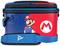 A two-tone shoulder bag featuring an image of a smiling cartoon plumber in red and blue, with a white 'M' logo on a red background.