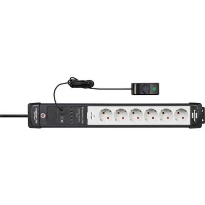Brennenstuhl 1951560102 Power strip (+ switch) 6x Black/white 1 pc(s)