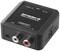 Black HDMI audio extractor with 'Speaka Professional' markings, featuring HDMI, audio output, and AUX connections, along with a power switch.
