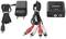 'Electronic Accessories: Power Supply with Cable, Red and White RCA Cable and an Audio Converter with HDMI, AUX and RCA Connections.'