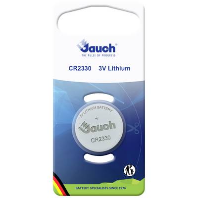 Battery pack with printing 'Jauch CR2330 3V Lithium', logo and safety symbols.
