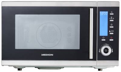 titel zin Vulkanisch Medion MD 15501 Microwave Stainless steel, Black 900 W Timer fuction,  Non-stick coating, Grill function, with display | Conrad.com
