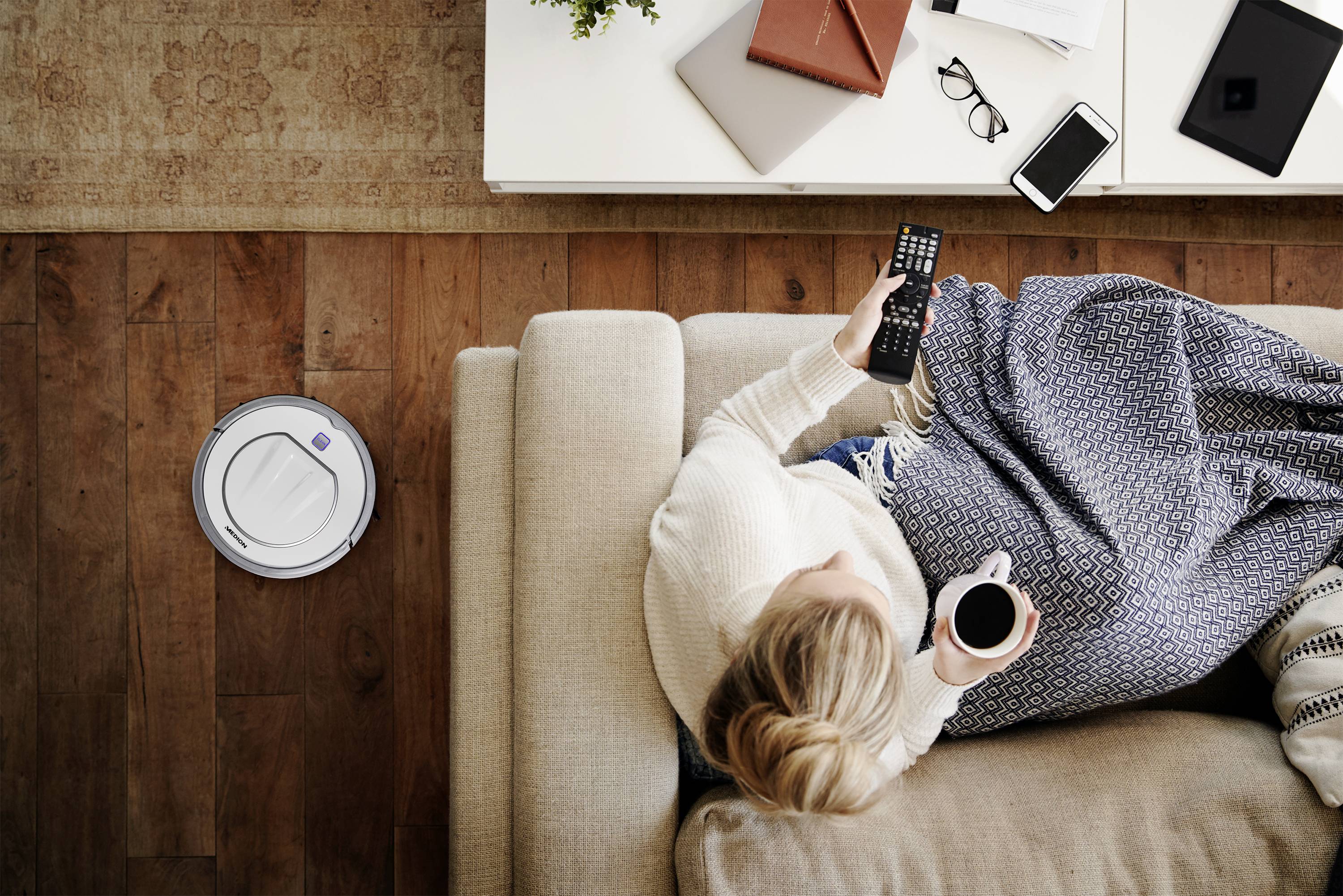 Medion MD 19100 Robotic vac Silver Remotely controlled, Programmable start time-10