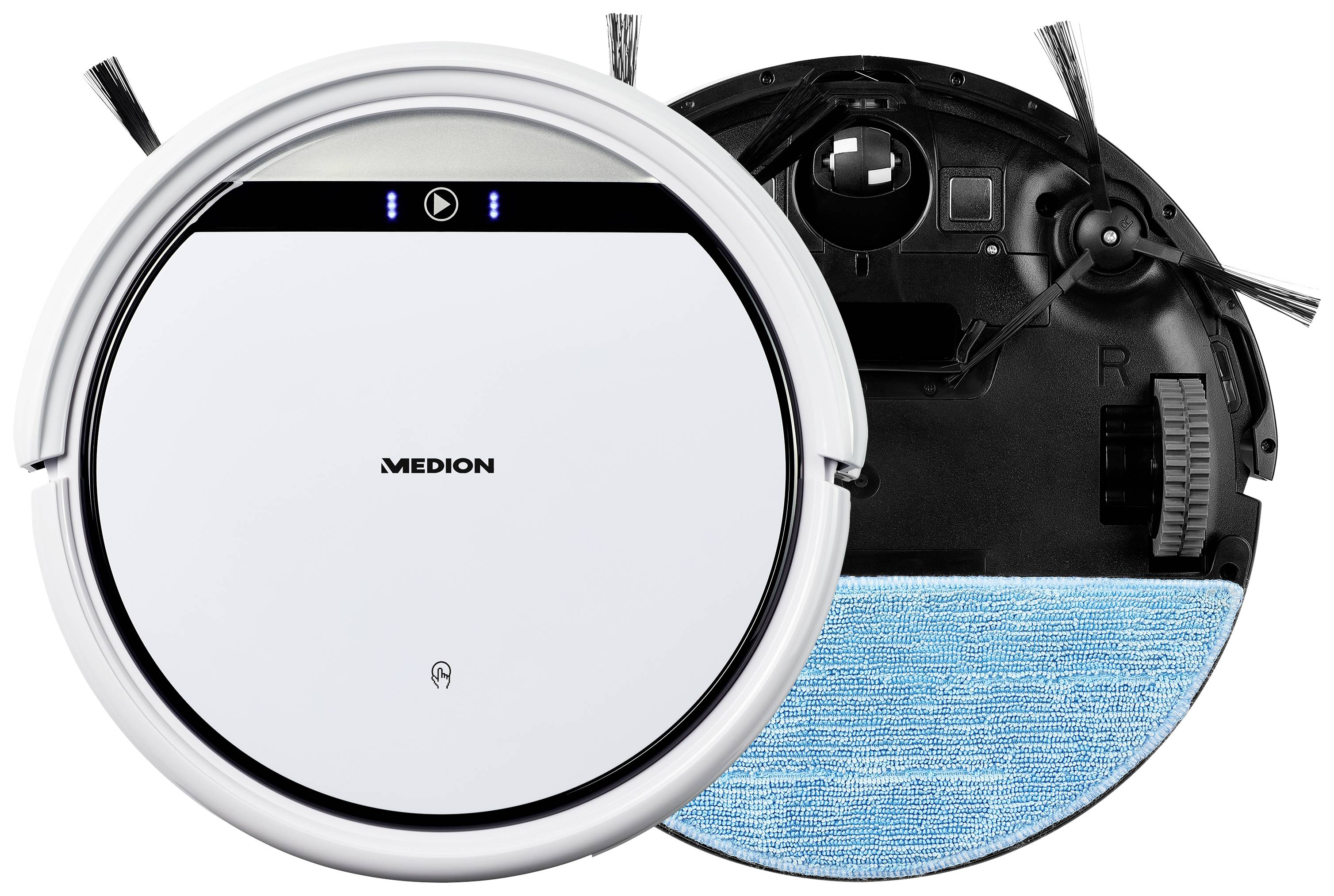 Medion MD 19510 Robotic vac White, Black 1 virtual wall, Programmable start time-9