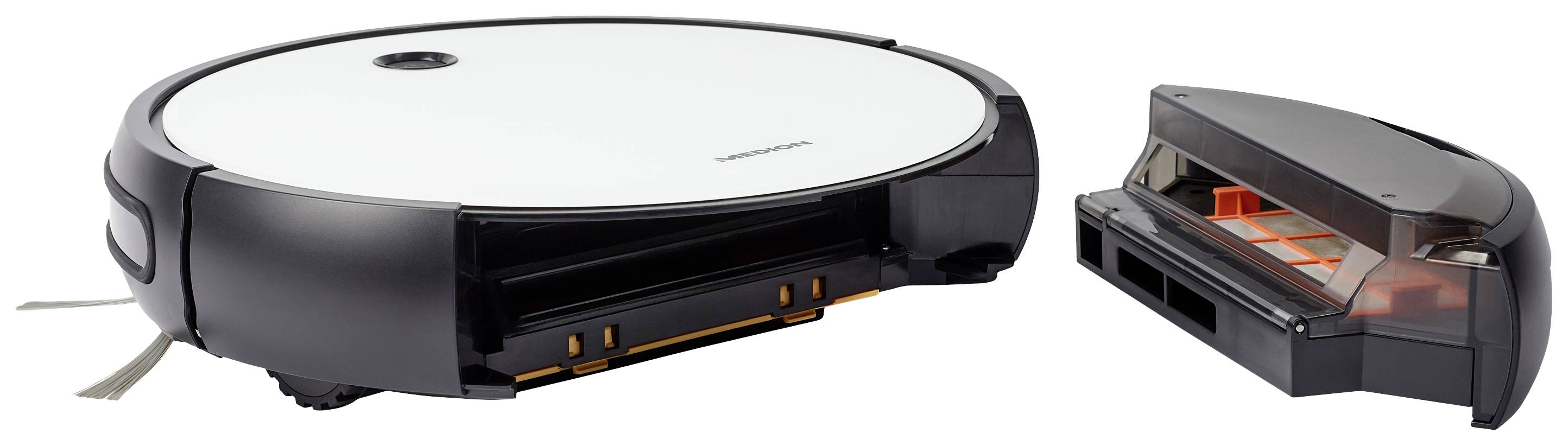 Medion MD 20041 Robotic vac White, Black Voice-controlled, App-controlled-1