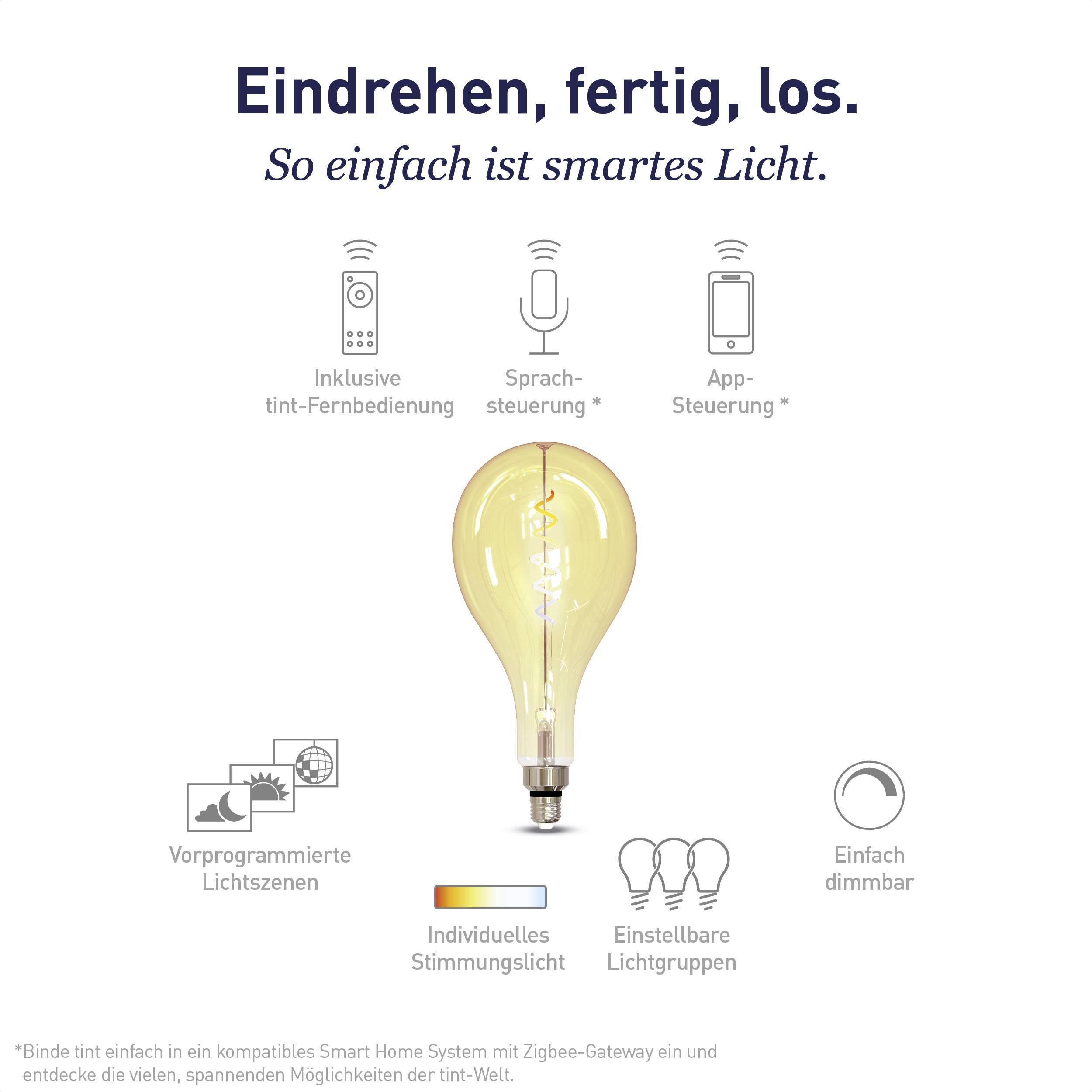Müller-Licht tint LED light bulb tint Retro Bulb Gold XXL EEC: G (A - G) E-27 4.9 W-2
