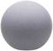 Grey, spherical felt ball on a white background.