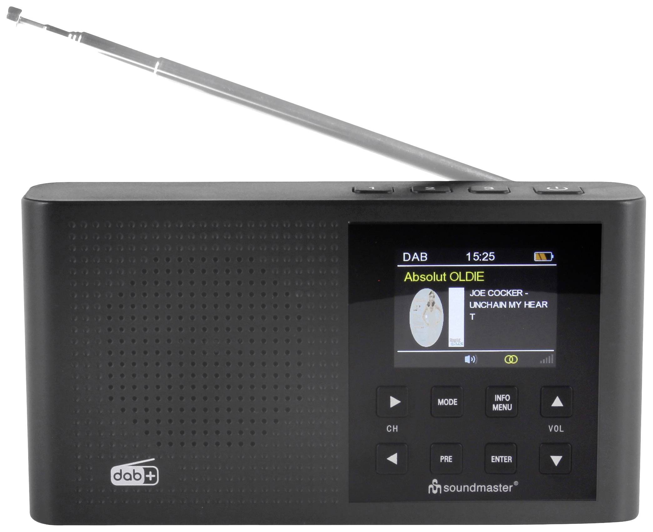soundmaster DAB165SW Pocket radio DAB+, FM rechargeable Black-2