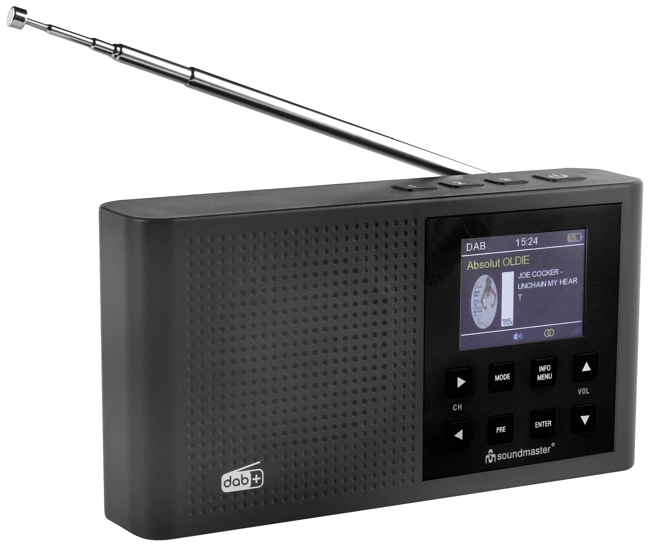 soundmaster DAB165SW Pocket radio DAB+, FM rechargeable Black-3