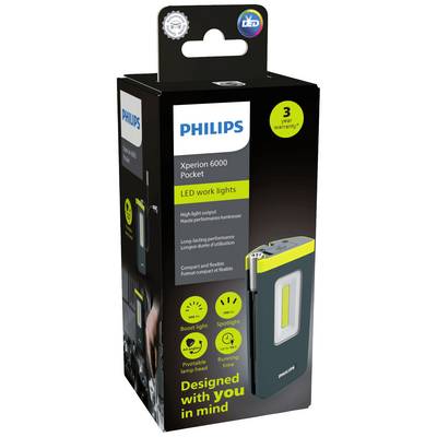 Philips Xperion 6000 Pocket LED Work Light in Packaging, with High-Intensity Light, Up to 7 Hours Runtime, 3-Year Warranty.