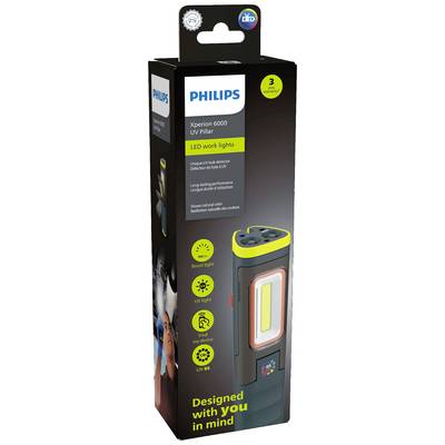 'Philips Xperion 6000 UV Pillar LED Work Light. Includes Boost Light, UV Light, Torch and CRI 95. Developed for optimal visibility.'