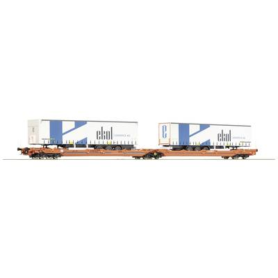 Roco 77392 H0 double pocket articulated wagon of Wascosa Wascosa · Truck trailer of the shipping company Ekol
