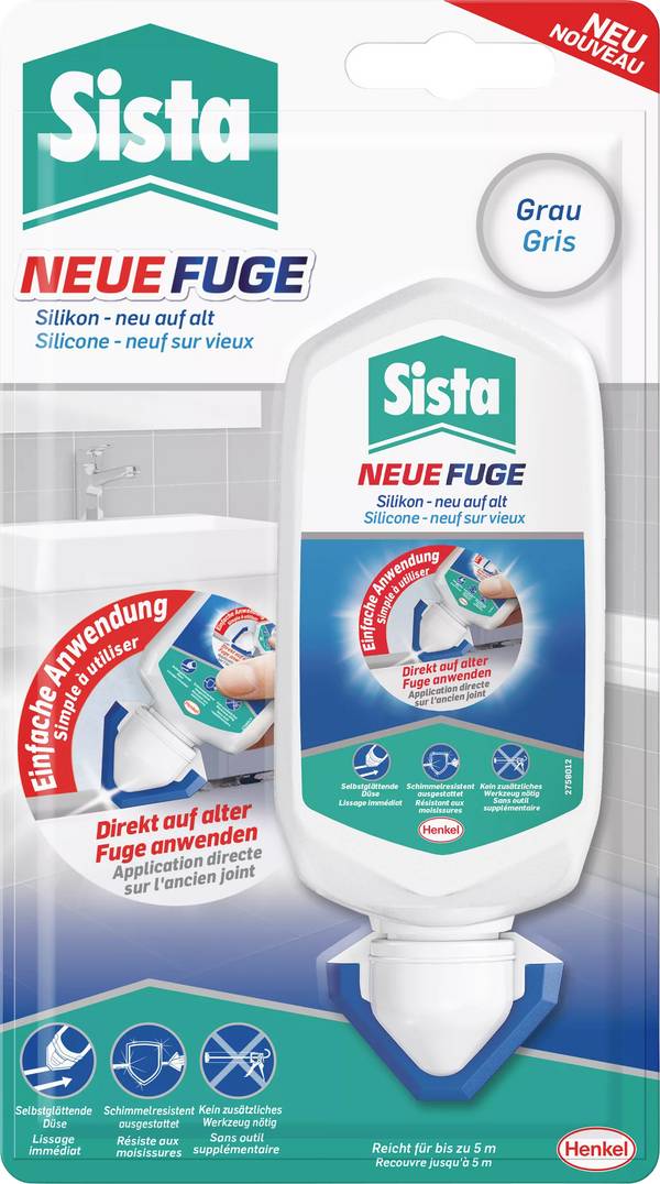 Sista Neue Fuge Bathroom silicone  Factory colour Grey SNFRG 80 ml