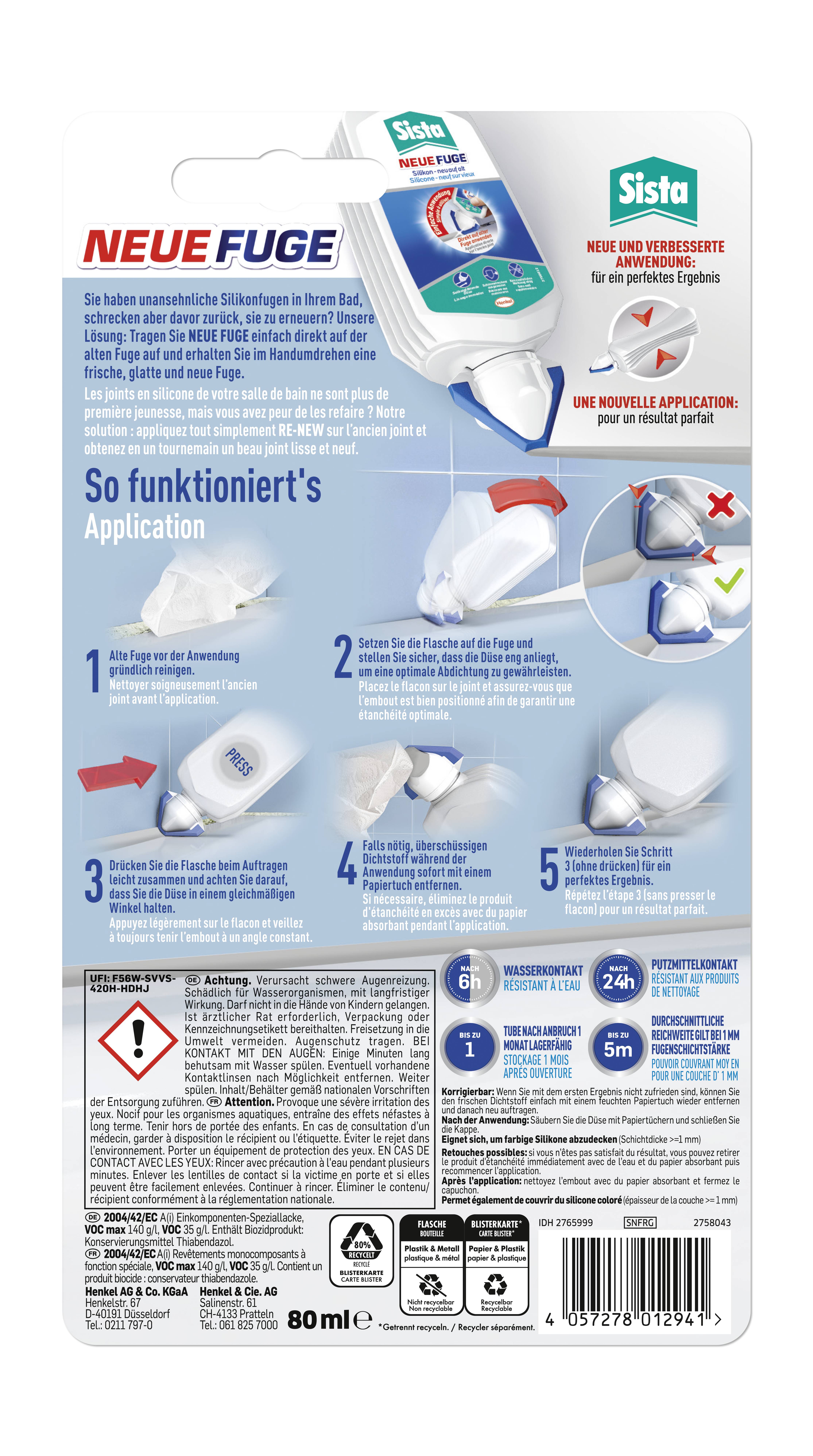 'How to Do It' Guide for Applying Joint Care Product in Five Steps, with Pictures and Explanatory Text