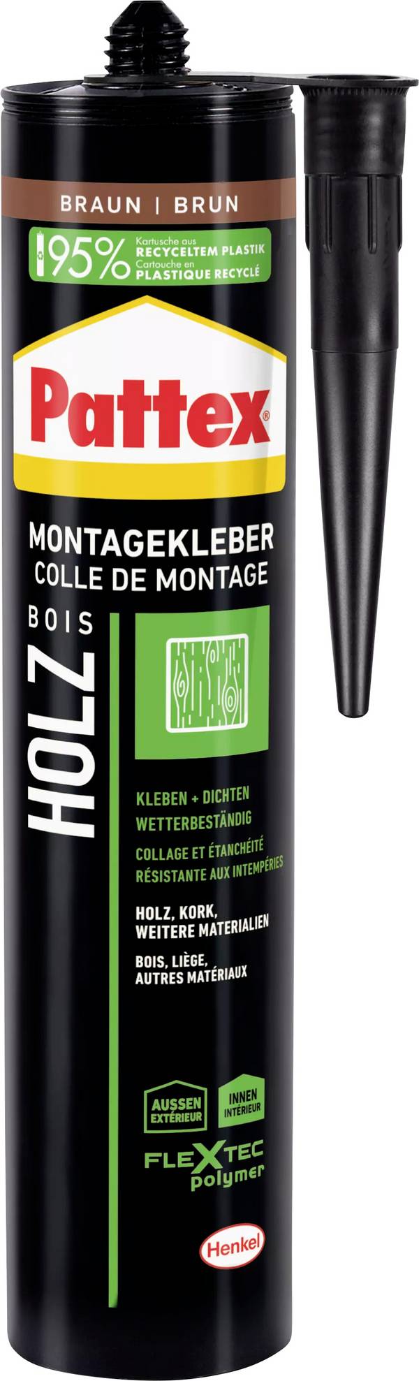 Pattex Holz Industrial glue Factory colour Brown PTRHO 420 g