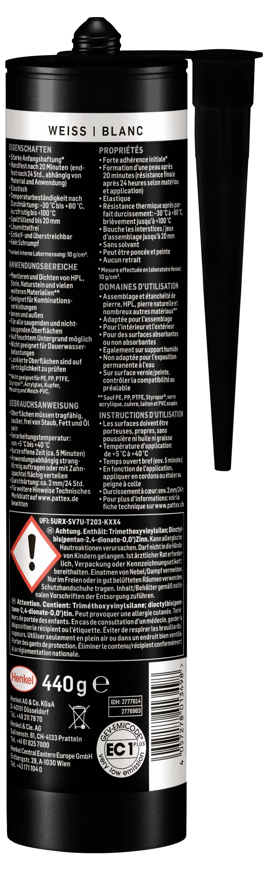 Pattex Express Industrial glue Factory colour White PTREX 440 g-1