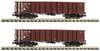 Fleischmann 830250 N 2er set open goods wagon Eanos 052 of DB