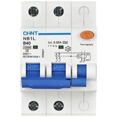 Chint 205007 RCBO 2-pin 40 A 0.03 A 240 V, 415 V