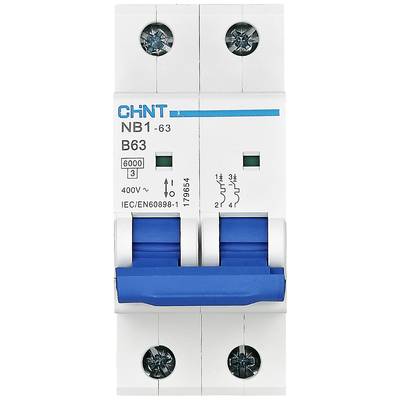 Chint 179647 NB1-63 2P B25 6kA DB Circuit breaker 2-pin 25 A 240 V, 415 V