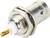 A metallic socket with white plastic insulation and a gold-plated contact pin, typically used for high-frequency connections.