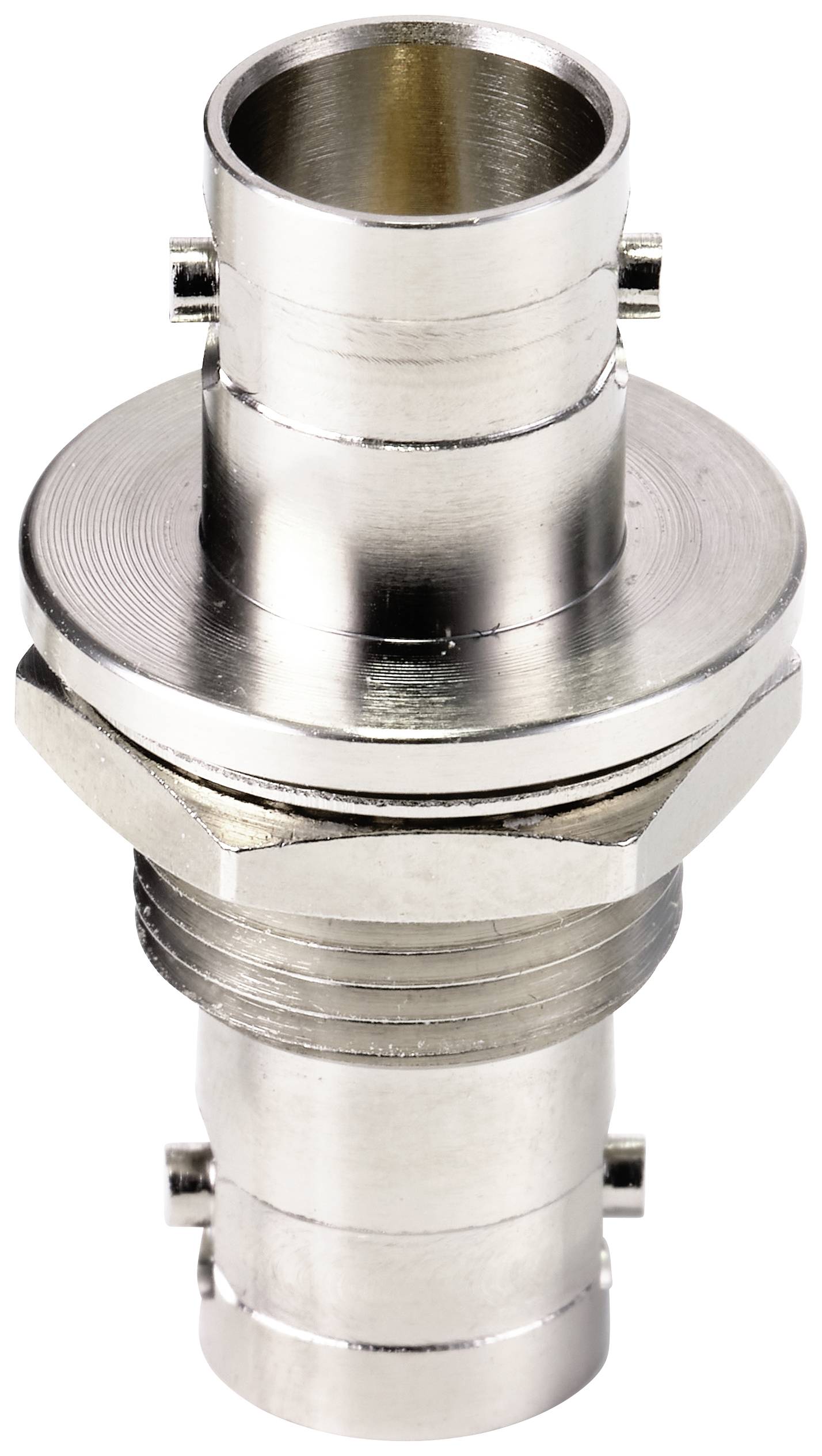 Metal pipe connection with threaded joint and smooth surface, suitable for industrial applications in piping engineering.