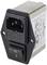 Network switch with on/off position and integrated fuse holder, surrounded by technical specifications on the casing.