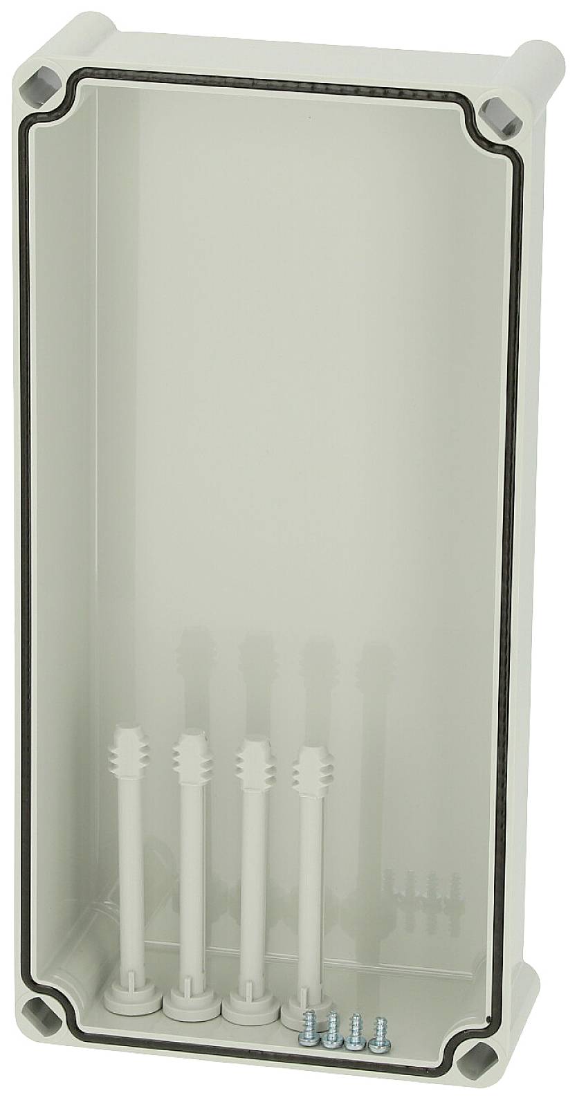Fibox Cover, PC Grey 3730557 Universal enclosure 380 x 190 x 80 Polycarbonate (PC) Grey-white (RAL 7035) 1 pc(s)
