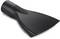 Black vacuum cleaner nozzle with a wide, flat shape, suitable for cleaning large areas.