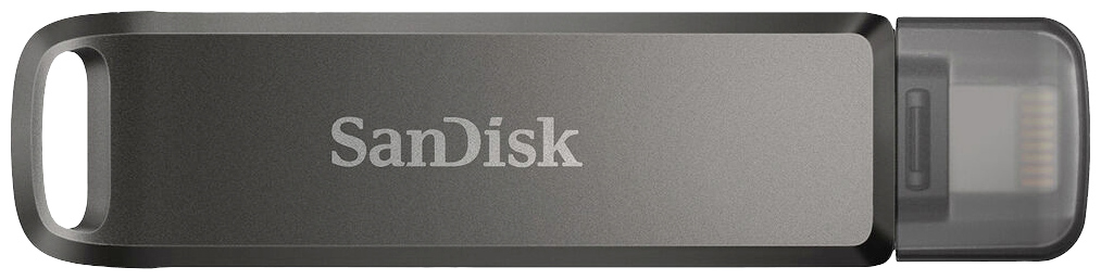 A black SanDisk USB stick with a removable cap, suitable for data storage and transfer.
