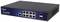 A black network switch from ALLNET with eight Ethernet ports and two SFP ports, suitable for PoE applications.