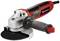 A red and black angle grinder with a silver disc and Einhell logo, showing the handle and cutting disc.