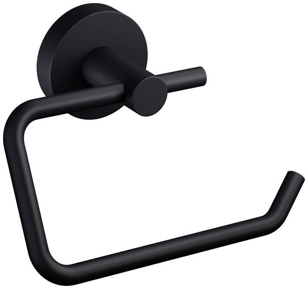 tesa MOON BLACK Toilet roll holder Adhesive  Metal