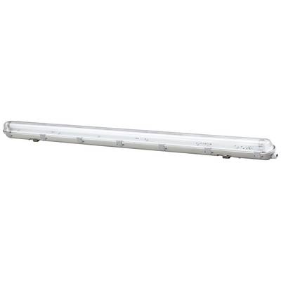 A long, transparent LED lamp in a protective cover. It is suitable for industrial or large space lighting.