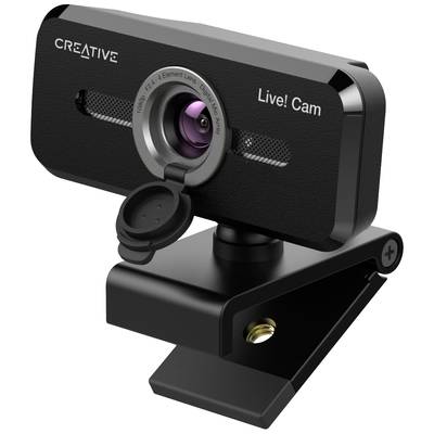 A black webcam with 'Live! Cam' printed on the front, mounted on a clip for laptop or monitor attachment.